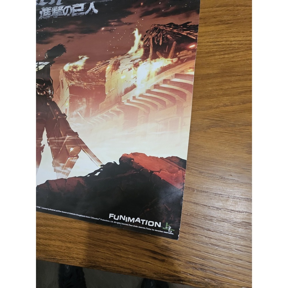 Attack On Titan Eren Yeager Colossal Anime Poster 22x34 Trends Funimation Color - Picture 4 of 9